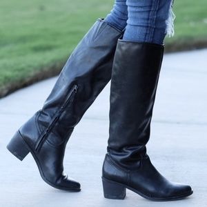 Sam Edelman loren black leather high boots